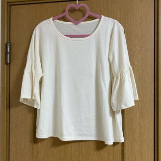 フレア袖Tシャツ　3L〜4L(カットソー(半袖/袖なし))