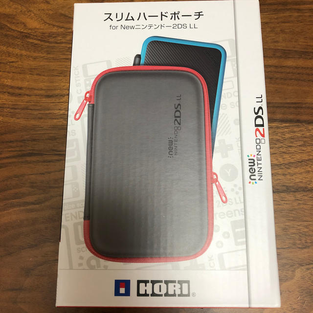 ニンテンドー2DS(ニンテンドー2DS)の【新品未開封】スリムハードポーチ Newニンテンドー2DSLL ブラック×レッド エンタメ/ホビーのゲームソフト/ゲーム機本体(携帯用ゲーム機本体)の商品写真