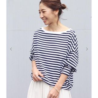 プラージュ(Plage)のPlage 【R'IAM】FEMININE ボーダーTシャツ ネイビー(Tシャツ(長袖/七分))