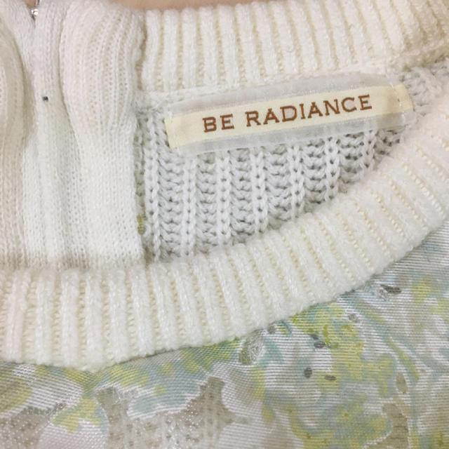 BE RADIANCE(ビーラディエンス)の花柄オーガンジーニット レディースのトップス(ニット/セーター)の商品写真