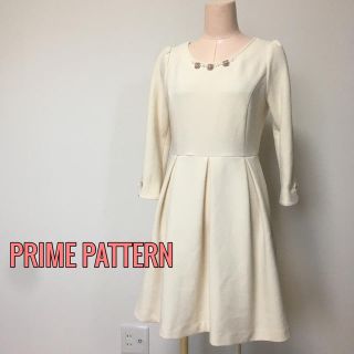 プライムパターン(PRIME PATTERN)のPRIME PATTERN♡ビジュー付きフレアワンピース　入学式(ひざ丈ワンピース)