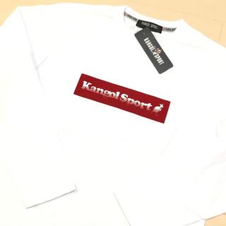 カンゴール(KANGOL)の新品　白　ＸＬ　KANGOL　カンゴール　コットン100％　BOXロゴ　ロンＴ(Tシャツ/カットソー(七分/長袖))