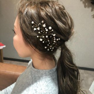 小枝パールバレッタ(ヘアアクセサリー)