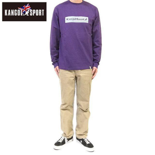カンゴール(KANGOL)の新品　紫　Ｌ　KANGOL　カンゴール　コットン100％　BOXロゴ　ロンＴ(Tシャツ/カットソー(七分/長袖))