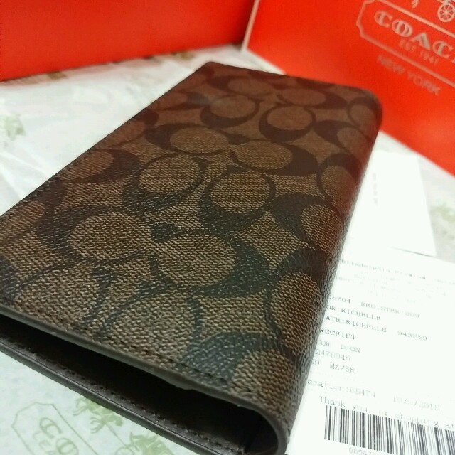 めです】 COACH - 二つ折り正規品COACHブラウン長財布の通販 by maas shop