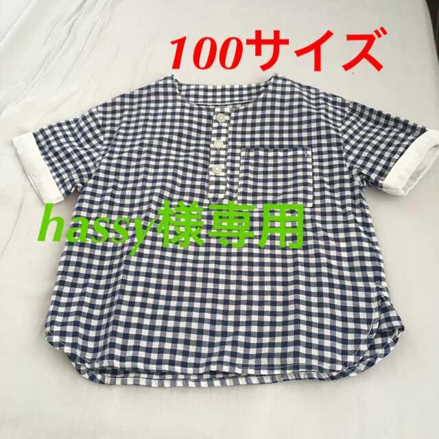 F.O.KIDS(エフオーキッズ)のチェックシャツ　夏　100サイズ キッズ/ベビー/マタニティのキッズ服男の子用(90cm~)(ブラウス)の商品写真