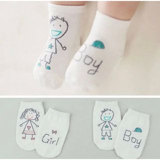 手書き刺繍風ベビー靴下👶girl柄 uu様専用(靴下/タイツ)