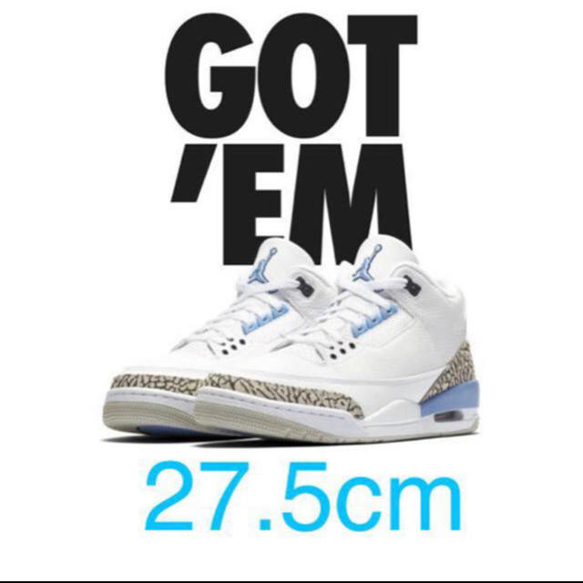 NIKE AIR JORDAN 3 RETRO UNC