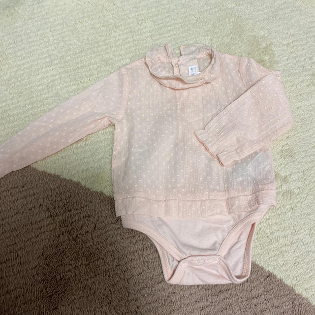 ZARA KIDS(ザラキッズ)のZARAベビー　ドット柄シャツ風ロンパース キッズ/ベビー/マタニティのベビー服(~85cm)(ロンパース)の商品写真