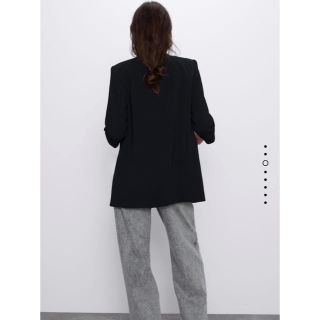 ★ZARA★ザラ ロールアップスリーブ ブレザー 袖口金ボタン  ロング丈