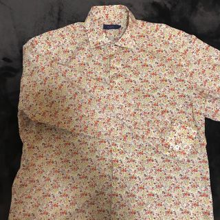 シップス(SHIPS)のシップス　SHIPS 小花柄シャツ長袖ブラウス　メンズ　L 薔薇　ローズ　春物(シャツ)