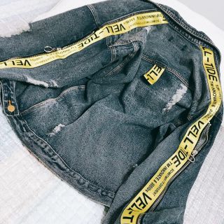 オフホワイト(OFF-WHITE)のoffWhite 激可愛ダボ メンズサイズ オーバーサイズジージャン(Gジャン/デニムジャケット)