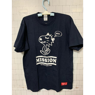 マンウィズアミッション(MAN WITH A MISSION)のman with a mission マンウィズ お散歩Tシャツ　ネイビー　L(Tシャツ/カットソー(半袖/袖なし))