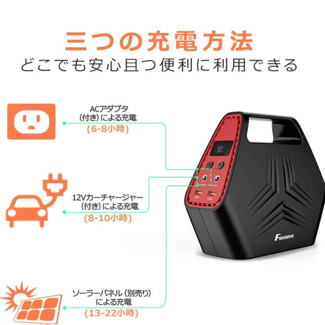 ストレッチドビー NOVOO モバイルバッテリー AC出力 小型 軽量 大容量