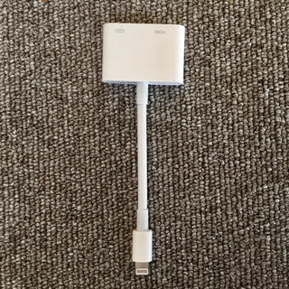 アップル(Apple)のApple Lightning - Digital AVアダプタ 純正 美品(映像用ケーブル)