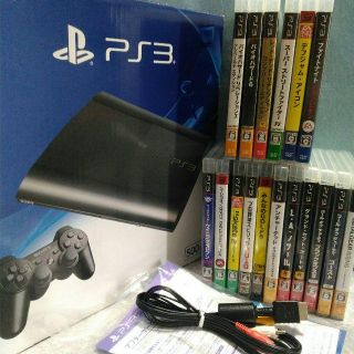 PS3本体・純正コントローラー4個・ソフト17本・充電スタンド　セット