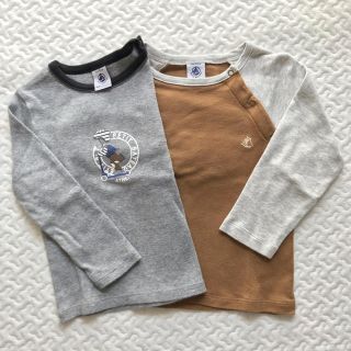 プチバトー(PETIT BATEAU)のプチバトー　ロンティー ２枚組(Ｔシャツ)