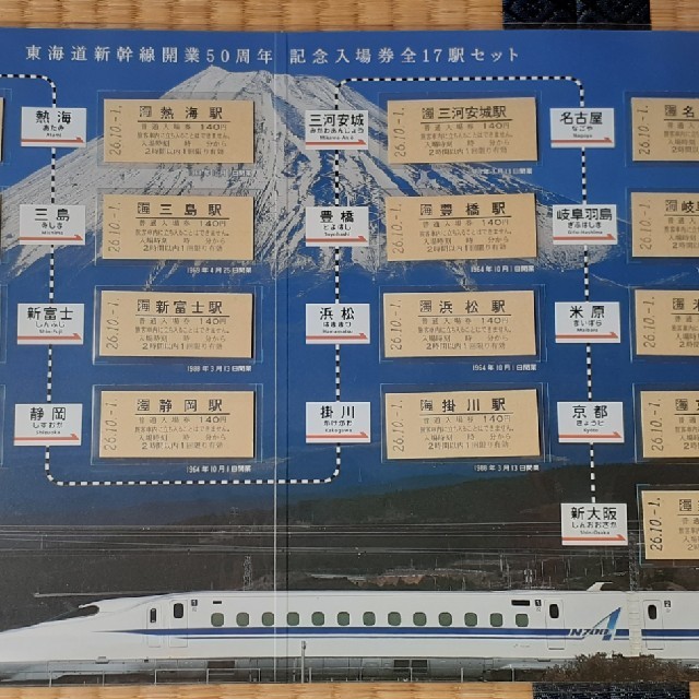 売れ筋がひクリスマスプレゼント! 東海道新幹線開業50周年記念入場券
