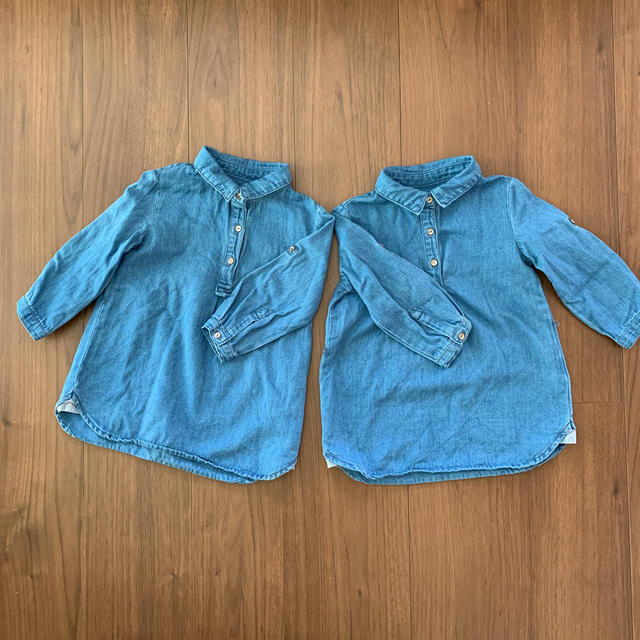 ZARA KIDS(ザラキッズ)のchakodesu様専用　ZARA ベビーガール　ワンピース2枚セット キッズ/ベビー/マタニティのベビー服(~85cm)(ワンピース)の商品写真