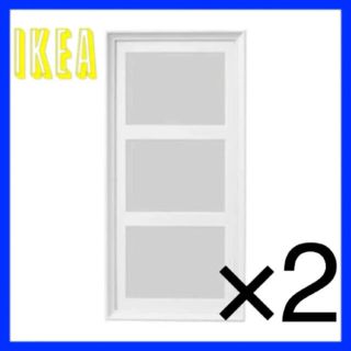 イケア(IKEA)のIKEA KNOPPÄNG フレーム ホワイトステイン ×2(フォトフレーム)