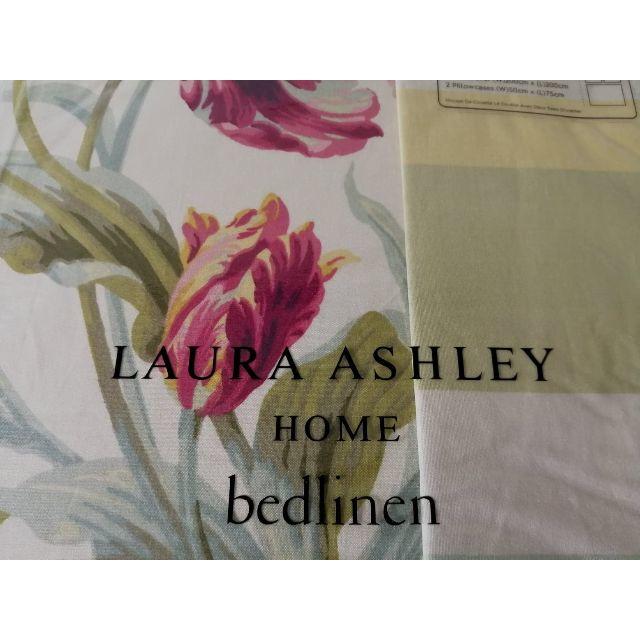 LAURA ASHLEY(ローラアシュレイ)の新品☆ローラアシュレイ　ゴスフォード　クランベリー　ダブルベッドリネン インテリア/住まい/日用品の寝具(シーツ/カバー)の商品写真