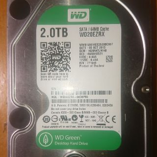 3.5インチ WD 2TB /1,454時間(PCパーツ)