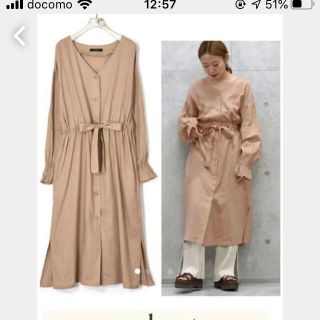 ダブルクローゼット(w closet)のwcloset 麻レーヨンワンピース(ひざ丈ワンピース)