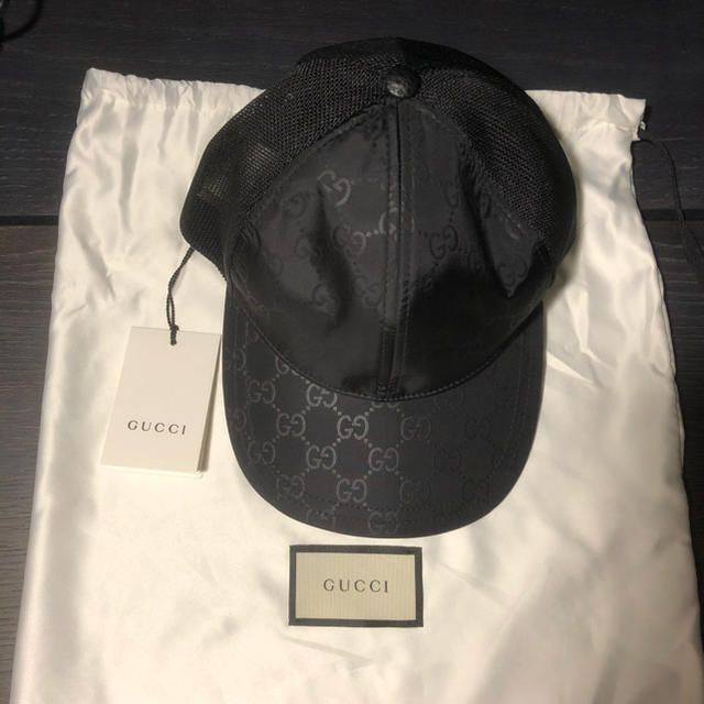 再入荷 GUCCI GG柄 メッシュ キャップ 黒 L グッチ キャップ