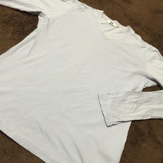 薄いブルー Vネック カットソー メンズのトップス(Tシャツ/カットソー(七分/長袖))の商品写真