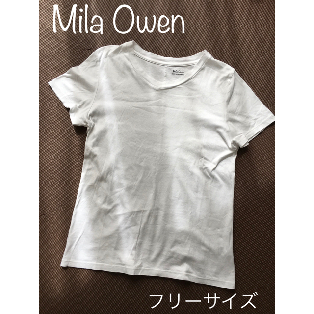 Mila Owen(ミラオーウェン)のMila Owen 白 Tシャツ フリーサイズ レディースのトップス(Tシャツ(半袖/袖なし))の商品写真