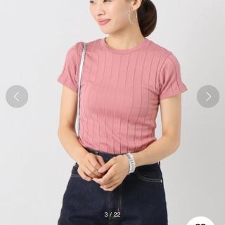 イエナ(IENA)のYOUNGOLSEN BROAD RIB クルーネックプルオーバー未使用品(Tシャツ(半袖/袖なし))