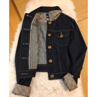 バーバリーブルーレーベル(BURBERRY BLUE LABEL)の美品本物バーバリーブルーレーベル上質コットンデニムジャケット♫濃いめのネイビー(Gジャン/デニムジャケット)