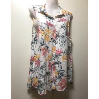 エイチアンドエム(H&M)のH&M トップス 花柄 ノースリーブ  アロハシャツ(シャツ/ブラウス(半袖/袖なし))