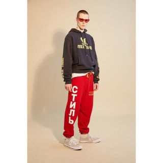 オフホワイト(OFF-WHITE)のヘロンプレストン　スウェットパンツ　黒(その他)