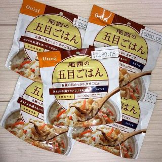 スノーピーク(Snow Peak)の水だけで作れる 尾西食品 アルファ米 五目ごはん 100g×５食分セット(登山用品)