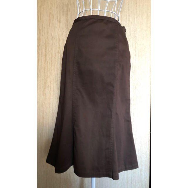 OZOC(オゾック)の【USED】OZOC オゾック マーメイド膝下スカート こげ茶 レディースのスカート(ひざ丈スカート)の商品写真
