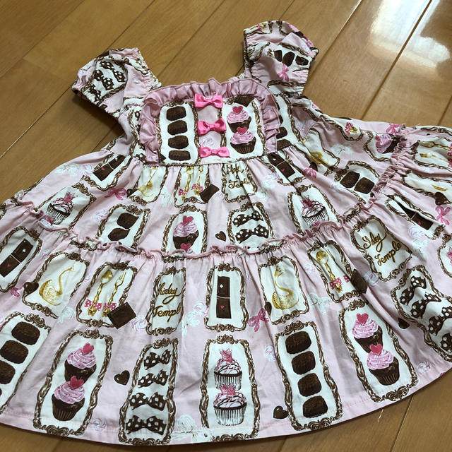 シャーリーテンプル　プチショコラワンピース　ピンク　90キッズ服女の子用(90cm~)