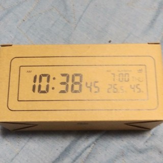 ムジルシリョウヒン(MUJI (無印良品))の無印　デジタル電波時計　ホワイト(置時計)