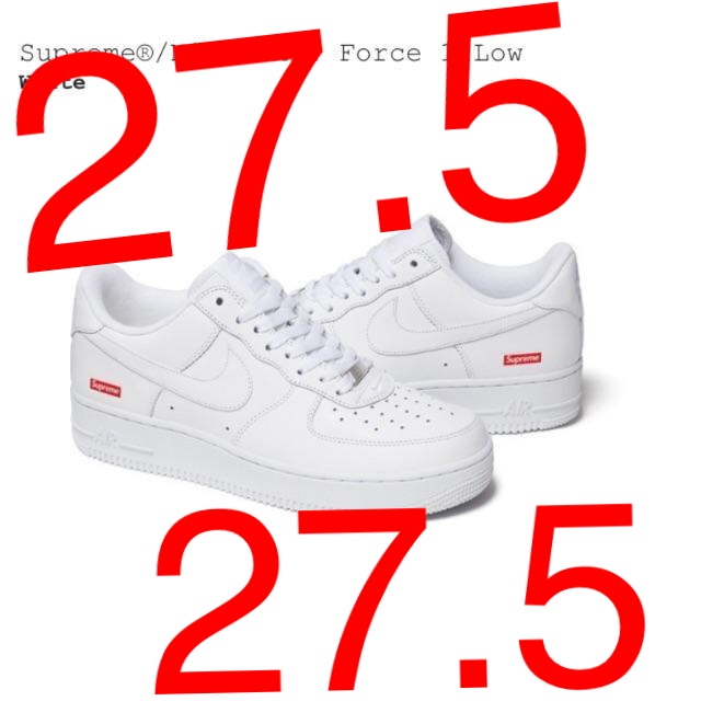 Supreme Nike Air Force 1 Low white 白AF1