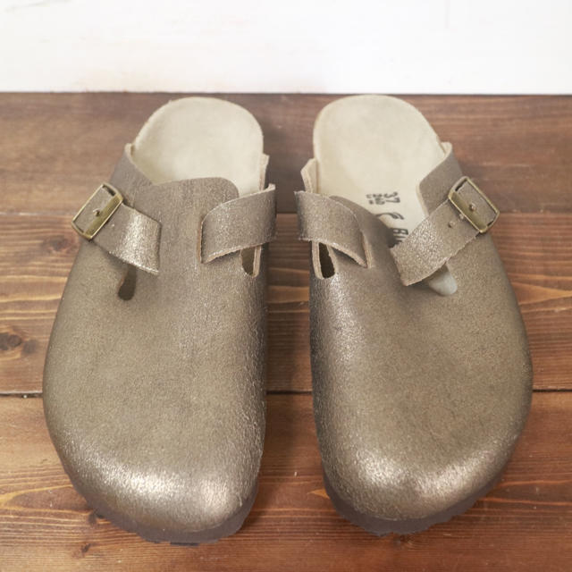 レディースレア 定価19800円 BIRKENSTOCK ボストン シャンパンゴールド