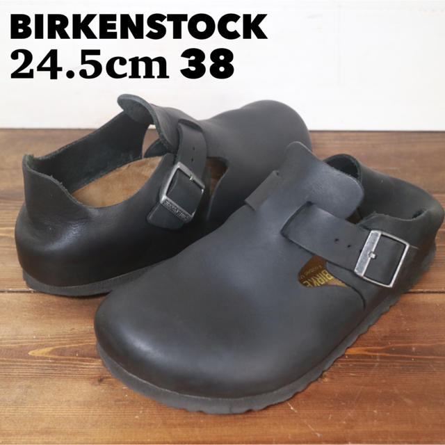 BIRKENSTOCK(ビルケンシュトック)のビルケンシュトック ロンドン 38 ブラック 黒 レディースの靴/シューズ(ローファー/革靴)の商品写真