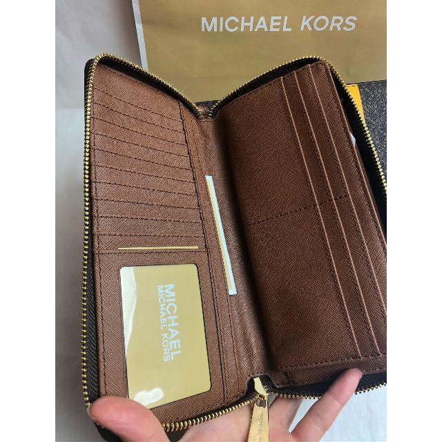 Michael Kors(マイケルコース)の専用　マイケルコース ブラウン イエロー 長財布 大容量 人気 モノグラム レディースのファッション小物(財布)の商品写真