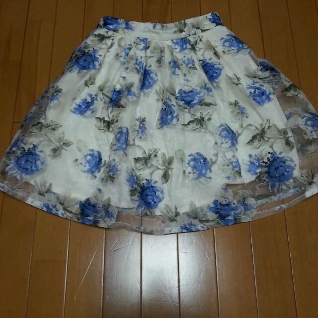 INGNI(イング)のINGNI オーガンジーフラワースカート レディースのスカート(ミニスカート)の商品写真
