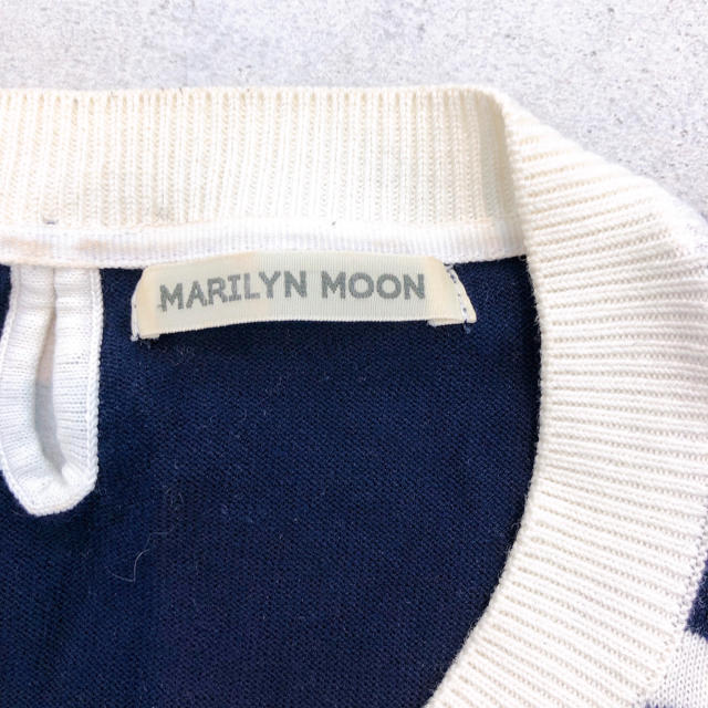 新品、未使用 MARILYN MOON ボーダー ビジヨー カーディガン