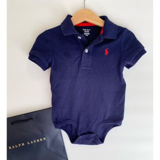 ラルフローレン(Ralph Lauren)の♡美品♡ラルフローレン♡80♡半袖♡ロンパース♡カバーオール♡ネイビー♡(カバーオール)