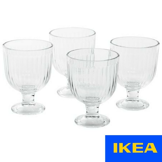 IKEA(イケア)のIKEA ゴブレット 4個セット インテリア/住まい/日用品のキッチン/食器(グラス/カップ)の商品写真