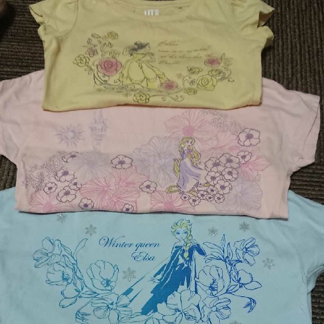 Disney(ディズニー)のディズニープリンセス Ｔシャツ(3枚セット) キッズ/ベビー/マタニティのキッズ服女の子用(90cm~)(Tシャツ/カットソー)の商品写真