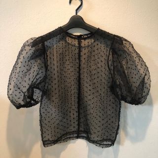 ザラ(ZARA)のZARA ドットブラウス(シャツ/ブラウス(半袖/袖なし))