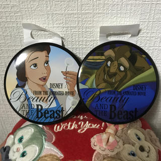 ディズニー(Disney)の美女と野獣♡ベル、野獣丸缶バッチ(バッジ/ピンバッジ)