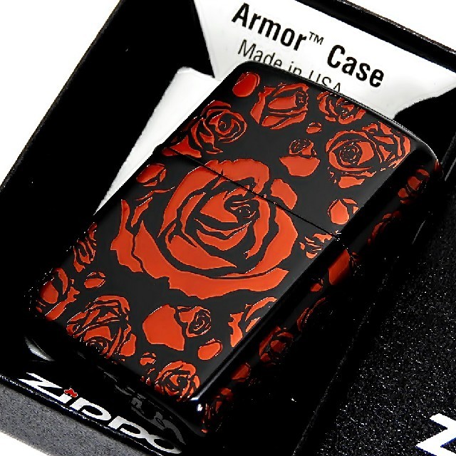 専用出品(送料込み)ZIPPO◇アーマーレッドローズ◇ブラック◇新品◇ジッポ